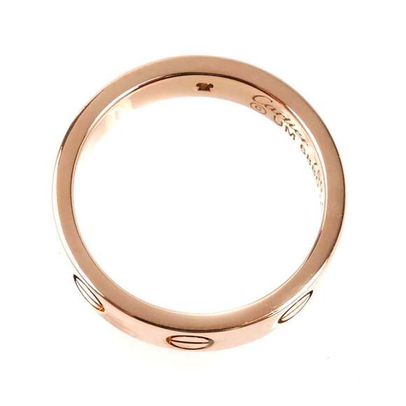 Cartier 18K Pink Gold 3 Diamond 5.5mm LOVE Ring 51 5.75  CARTIER Authentic 18k Gold Diamond Love Ring